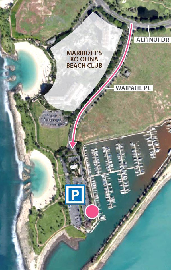 MAP Ko Olina Marina Captain Bruce Meeting Point