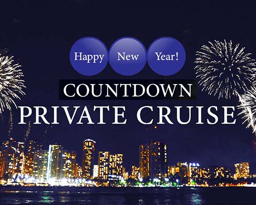 2023  New Year's Eve Private Boat Cruise in Waikiki