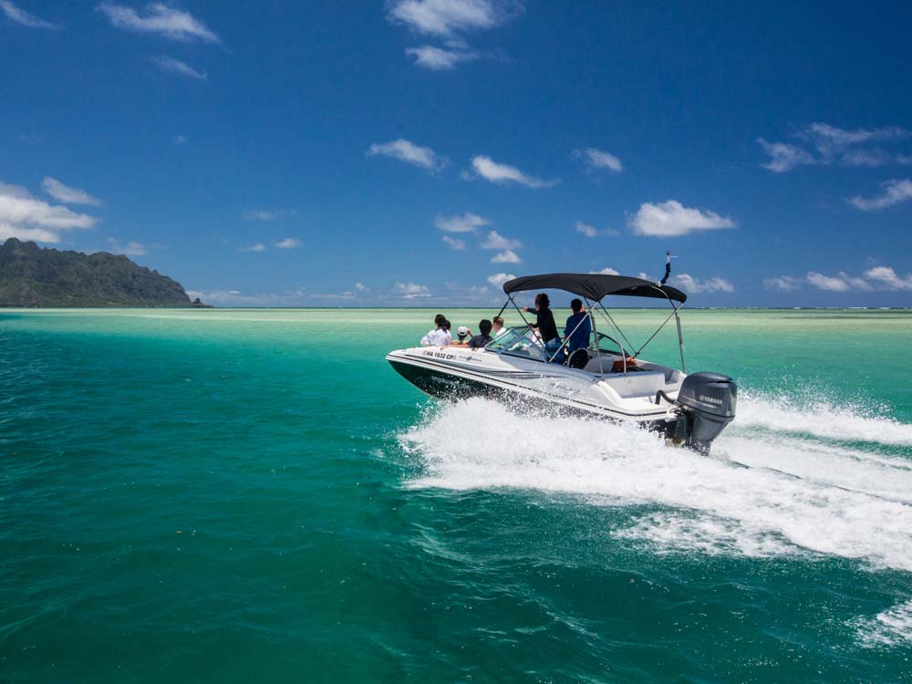 Kaneohe Sandbar Speed Boat Charter