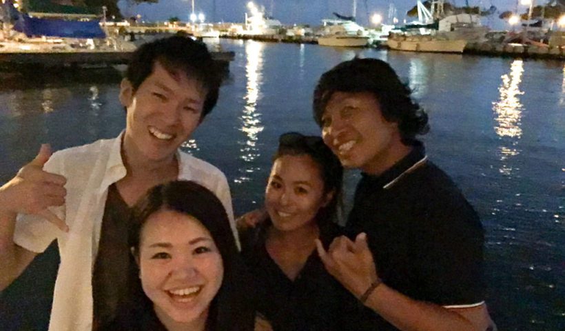 サンセットクルーズでプロポーズ