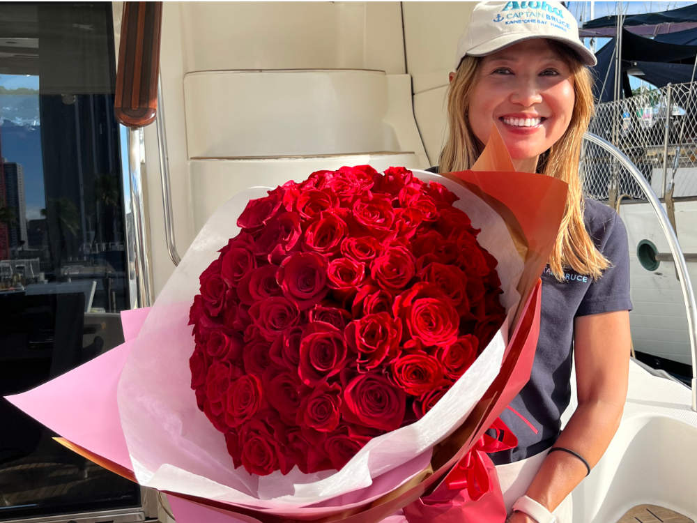 108本のバラの花束