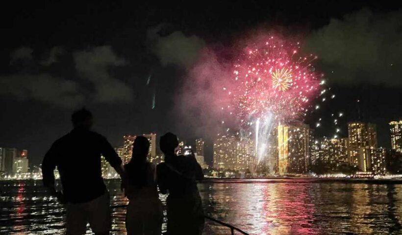 Enjoy Hilton's signature Friday fireworks display from a private boat