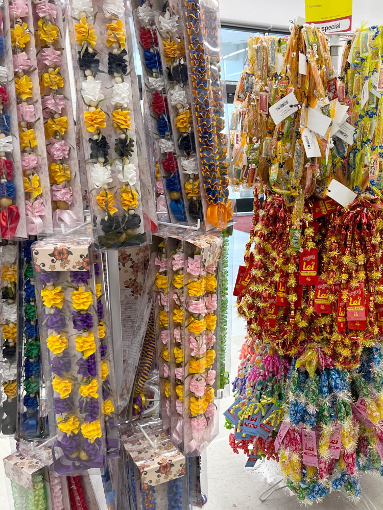 Hawaiian lei makers are at their busiest, crafting not just flower leis, but incredibly creative ones too.