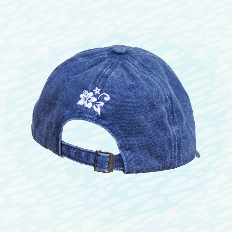 Hibiscus design on back