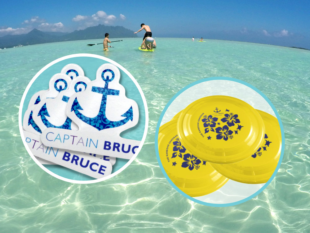 キャプテンブルース オリジナルフリスビー、ステッカー